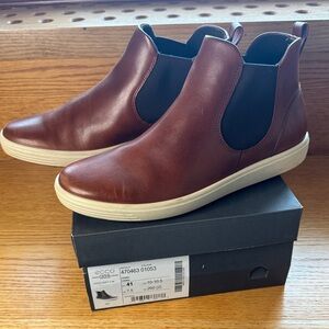 ECCO soft 7 W Cognac Leather Chelsea Boots